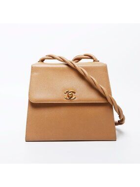 Chanel Shoulder Bag CC Logo Caviar Leather